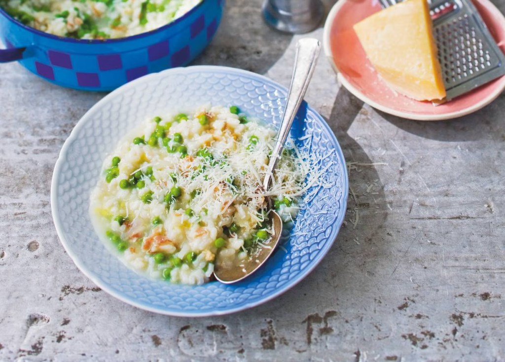 Risotto met venkel, doperwten en&nbsp;citroen